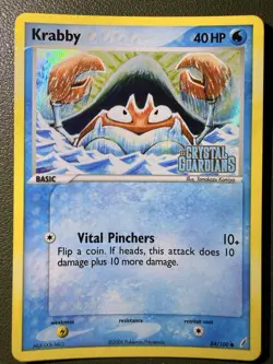 The Pokemon Company Krabby 54/100 Crystal Guardians Reverse Holo Common 40 HP - Image 1