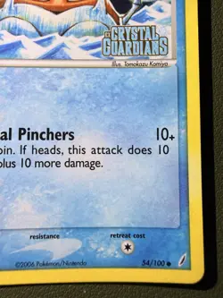 The Pokemon Company Krabby 54/100 Crystal Guardians Reverse Holo Common 40 HP - Image 4