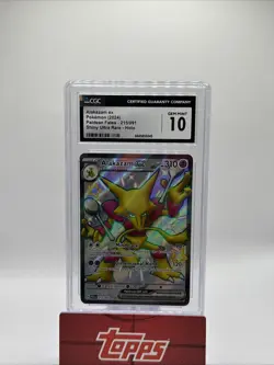 CGC 10 Alakazam EX 215/091 Paldean Fates SHINY Ultra Rare Pokemon - Image 1