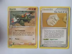 Anorith Pokemon Sandstorm 27/100 & Claw Fossil 90/100 NM Free Shipping!! - Image 1