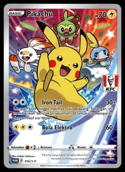 Pikachu - 016/S-P - NM - Indonesian - KFC - Promo - Pokemon - A1-53 - Image 1