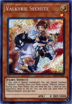 Yu-Gi-Oh Card - SAST-EN088 - VALKYRIE SECHSTE (secret rare holo) - NM/Mint - Image 1