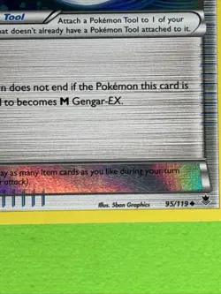 Pokemon TCG Holo Gengar Spirit Link 95/119 XY Phantom Forces - Image 3