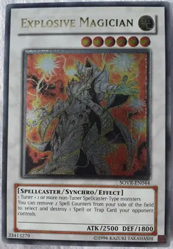 Yugioh 1x Explosive Magician SOVR-EN044 Ultimate Rare Unlimited Edition NearMint - Image 2