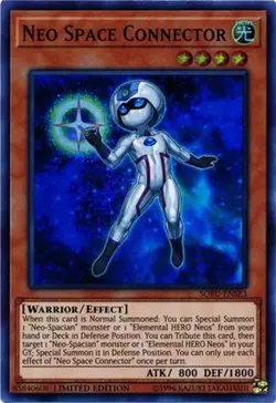 Yu-Gi-Oh Card - SOFU-ENSE3 - NEO SPACE CONNECTOR (super rare holo) - NM/Mint - Image 1