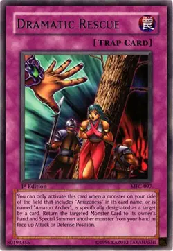 Yu-Gi-Oh Card - MFC-097 - DRAMATIC RESCUE (rare) [1st Edition] - NM - Image 1