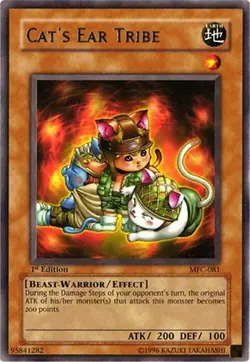 Yu-Gi-Oh Card - MFC-081 - CAT'S EAR TRIBE (rare) [1st Edition] - NM - Image 1