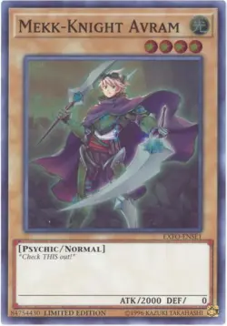 Yu-Gi-Oh Card - EXFO-ENSE1 - MEKK-KNIGHT AVRAM (super rare holo) - NM/Mint - Image 1