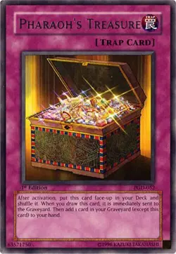 Yu-Gi-Oh Card - PGD-052 - PHARAOH'S TREASURE (rare) [1st Edition] - NM - Image 1
