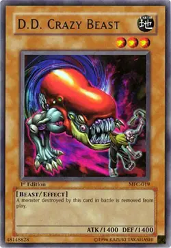 Yu-Gi-Oh Card - MFC-019 - D.D. CRAZY BEAST (rare) [1st Edition] - NM - Image 1