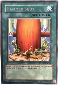 Yu-Gi-Oh Card - DR3-EN038 - HAMMER SHOT (rare) - NM - Image 1