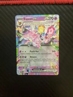 Near Mint Espeon ex 034/131 Holo Double Rare Pokemon Prismatic Evolutions - Image 1