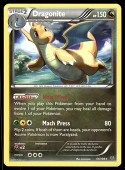 2015 Pokemon Dragonite Rare Roaring Skies 51/108 HP - Image 1