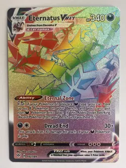 Pokemon Darkness Ablaze Eternatus VMAX 192/189 Rainbow Secret Rare Full Art NM - Image 1