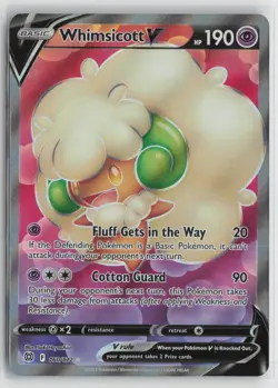 Whimsicott V 160/172 Ultra Rare Brilliant Stars Pokemon NM - Image 1