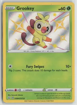 Grookey SV004/SV122 Rare Shiny Shining Fates Shiny Vault Pokemon NM - Image 1