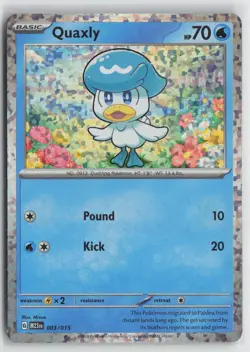 Quaxly 003/015 holo Promo McDonald's Collection 2023 Pokemon NM - Image 1