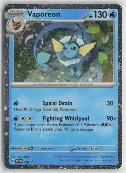 Vaporeon 168 Promo Scarlet & Violet Pokemon NM - Image 1