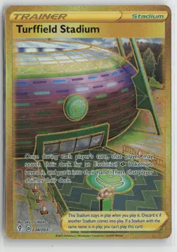 Turffield Stadium 234/203 Secret Rare Evolving Skies Pokemon NM - Image 1