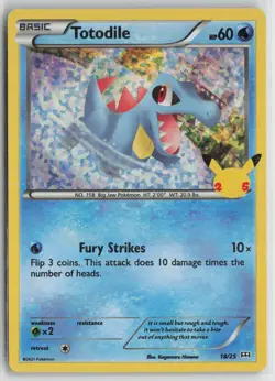Totodile 15/119 Common Phantom Forces Pokemon NM - Image 1