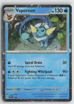 Vaporeon (Cosmos Holo) 168 Holo Promo Scarlet & Violet Promo Pokemon NM - Image 1