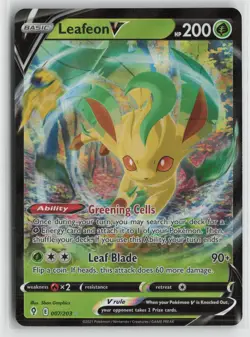 Leafeon V 007/203 Holo V Rare Evolving Skies Pokemon NM - Image 1
