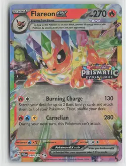 Flareon ex 014/131 Holo Double Rare Prismatic Evolutions Pokemon NM - Image 1