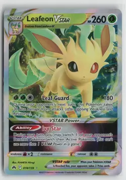 Leafeon VSTAR 014/159 Holo VSTAR Rare Crown Zenith Pokemon NM - Image 1