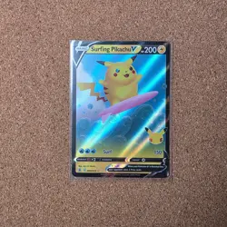#2 Surfing Pikachu V 8/25 Celebrations Ultra Rare Pokemon TCG Holofoil *CZ - Image 1