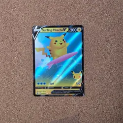 #4 Surfing Pikachu V 8/25 Celebrations Ultra Rare Pokemon TCG Holofoil *CZ - Image 1