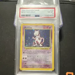 Wizards of the Coast Mewtwo Base Set 10/102 Holo Rare Unlimited EN 1999 PSA 6 - Image 1