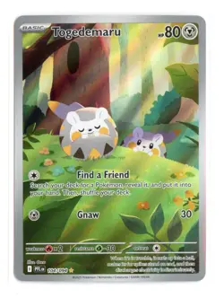 Togedemaru - 104/094 Illustration Rare Holo ME02: Phantasmal Flames Pokemon NM - Image 1