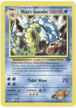 Pokemon Card - Gym Challenge 13/132 - MISTY'S GYARADOS (holo-foil) - NM/Mint - Image 1