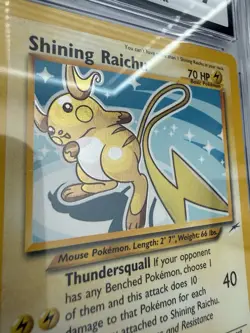 CGC 7 Shining Raichu 111/105 Neo Destiny Holo Unlimited Pokemon 2002 - Image 3