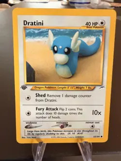 Dratini 63/105 Neo Destiny 1st Edition Vintage Pokemon Card WOTC 2002 LP - Image 1