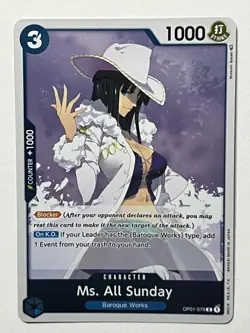 Ms. All Sunday OP01-079 Romance Dawn Pre Errata/1st Edition Foil One Piece Card - Image 2