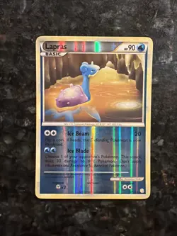 Lapras 24/123 Heartgold & Soulsilver Reverse Holo Pokemon Card LP - Image 1