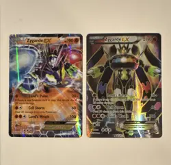Pokemon TCG Fates Collide Zygarde EX Holo 2 Cards (MINT FULL ART) & Damaged FREE - Image 1