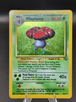 Pokemon Card - Vileplume Jungle 15/64 Vintage Holo Rare Unlimited English LP - Image 1