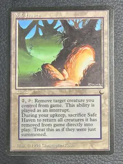 Safe Haven - MtG The Dark - Rare LP 1994 Magic Land Card - Image 1