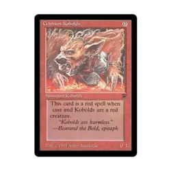 WOTC MtG Legends Italian Crimson Kobolds (Italian) (C) NM - Image 1