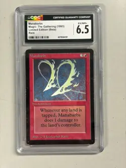 MTG Beta Manabarbs CGC 6.5 EX/NM+ Rare Magic: The Gathering Limited Edition - Image 1
