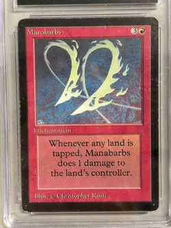 MTG Beta Manabarbs CGC 6.5 EX/NM+ Rare Magic: The Gathering Limited Edition - Image 2