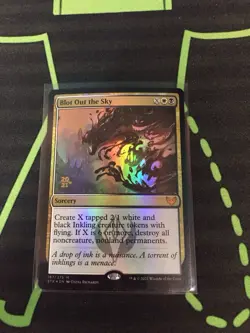 MTG Magic The Gathering Blot Out The Sky Foil Prerelease Promo Commander - Image 1