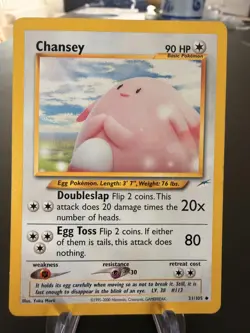 Chansey 31/105 Neo Destiny Uncommon Pokemon Card Vintage WOTC 2002 LP/NM - Image 1