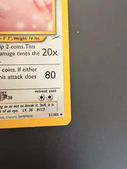 Chansey 31/105 Neo Destiny Uncommon Pokemon Card Vintage WOTC 2002 LP/NM - Image 5