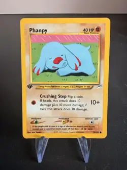 Phanpy 76/105 1st Edition Neo Destiny Pokemon Card 2002 WOTC Vintage Common LP - Image 1