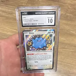 Ditto CGC 10 201/091 SV Paldean Fates Shiny Rare Holo English 2024 - Image 1