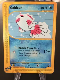 Goldeen 78/147 Aquapolis Pokemon TCG Near Mint Vintage 2002 e-Reader WOTC NM - Image 1