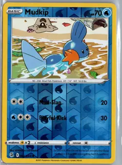 Mudkip 062/264 Common Fusion Strike Pokemon Reverse Holo Near Mint - Image 1
